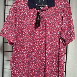 Walter Hagen Red and Blue Polo Shirt